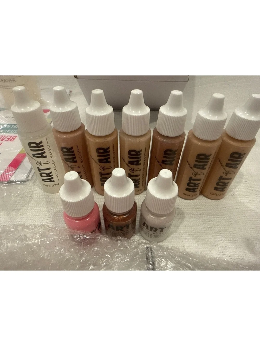 Art of Air Airbrush Makeup Starter Kit with Airbrush Gun and Makeup Bottles NIB